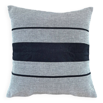 Coussin à rayures tissées