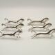 Set of Six French Vintage Silver Metal Stylized Horse Shaped Cutlery Rests 4775