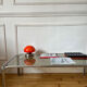 Table basse en verre fumé vintage