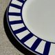 Set of 2 blue striped plates Ceramica Quadrifoglio Italy