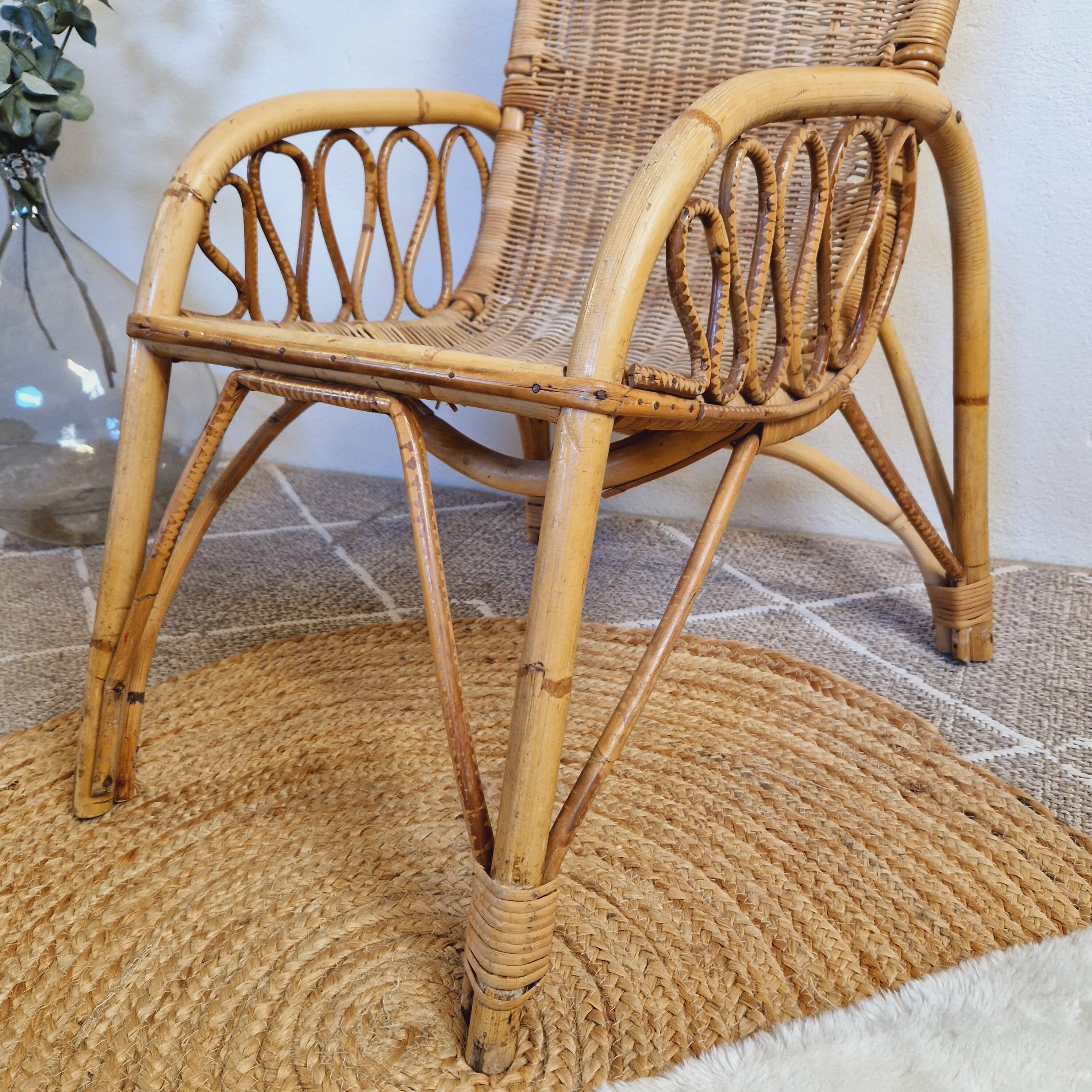 Rattan armchair for children