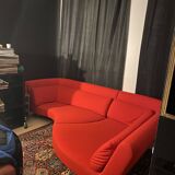 Ligne Roset “Yang” sofa, in red Kvadrat “Divina” fabric