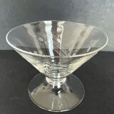 Set of 6 engraved glass cuts