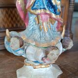 Antique small wooden sculpture, Immaculate Virgin, South America, 19th century