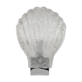 Vintage Murano craquelee glass chrome wall lamp