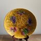 Round barbotine dish with fruit decoration Sarreguemines