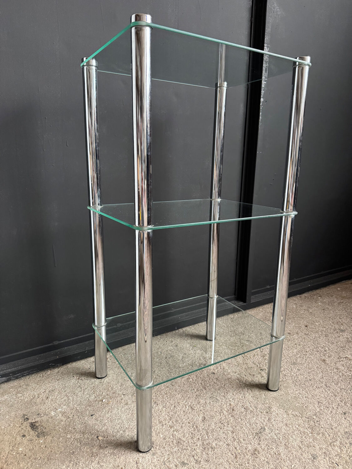 1970s chrome shelf