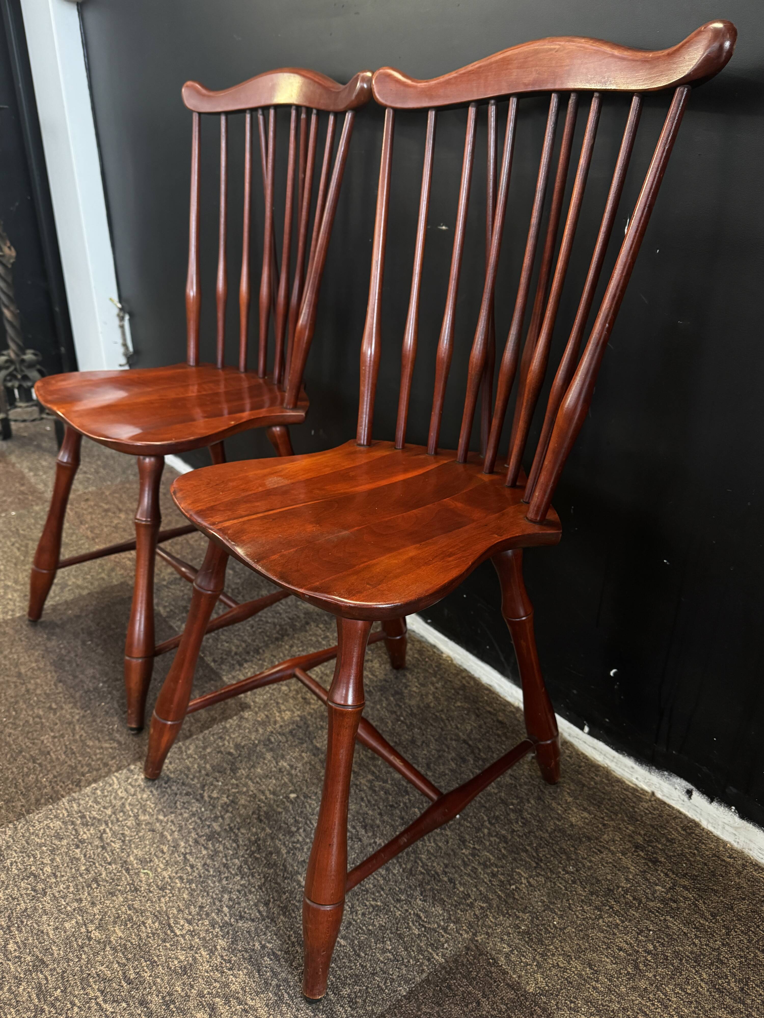 Pair of spindle-back Windsor chairs
