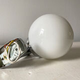 Pair of opaline globe sconces