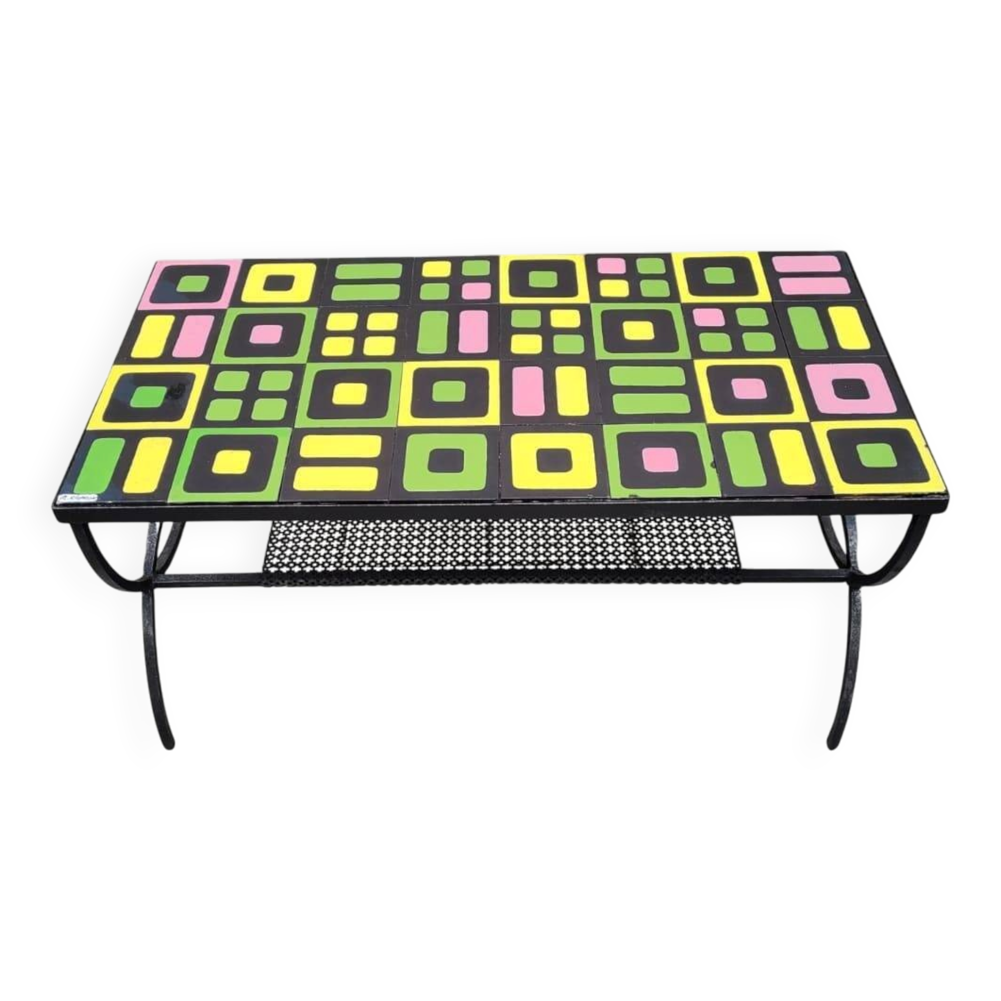 Coffee table, Vallauris ceramic, Roger Capron, 1960s