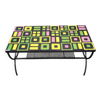 Table basse, céramique de Vallauris, Roger Capron, années 60.