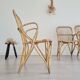 3 antique rattan armchairs