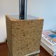 Vintage cork and chrome foot lamp