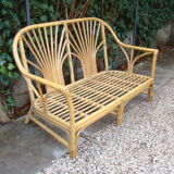 Old rattan sofa