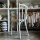 White beechwood bistro chair