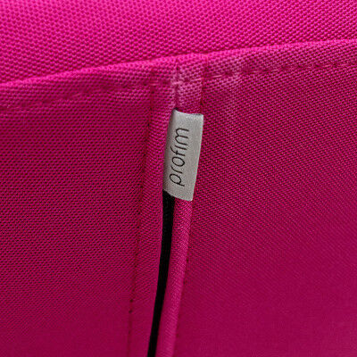 Fauteuil Profim Sorriso 10V en tissu rose et métal chromé
