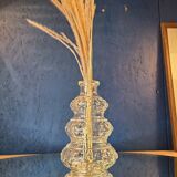 Ancien Chandelier à 3 branches en pierre taillée de fines gravures