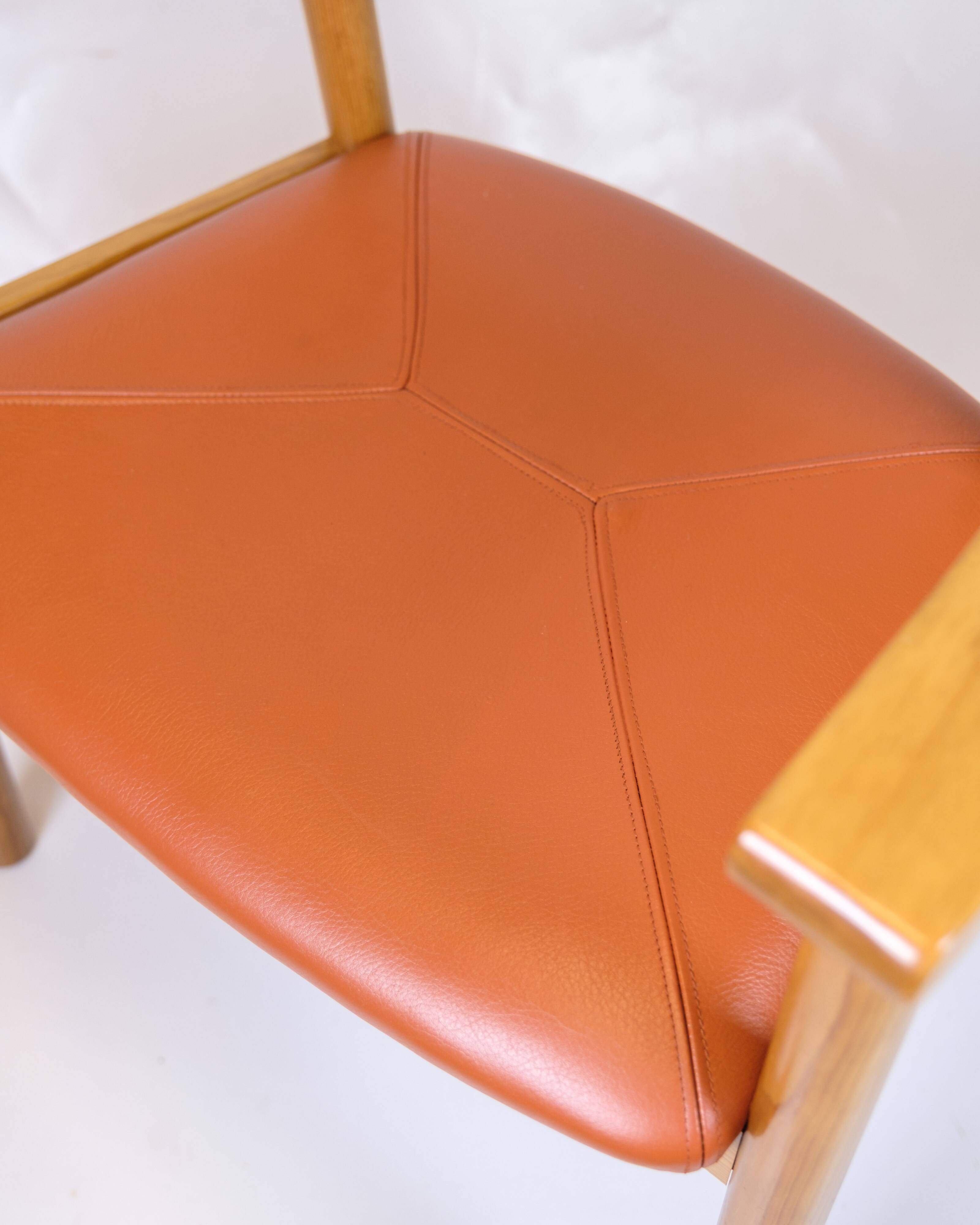 Armchair - Model Form 75 - Cognac leather seat - Tappede Collections - Andreas Hansen - 1980s