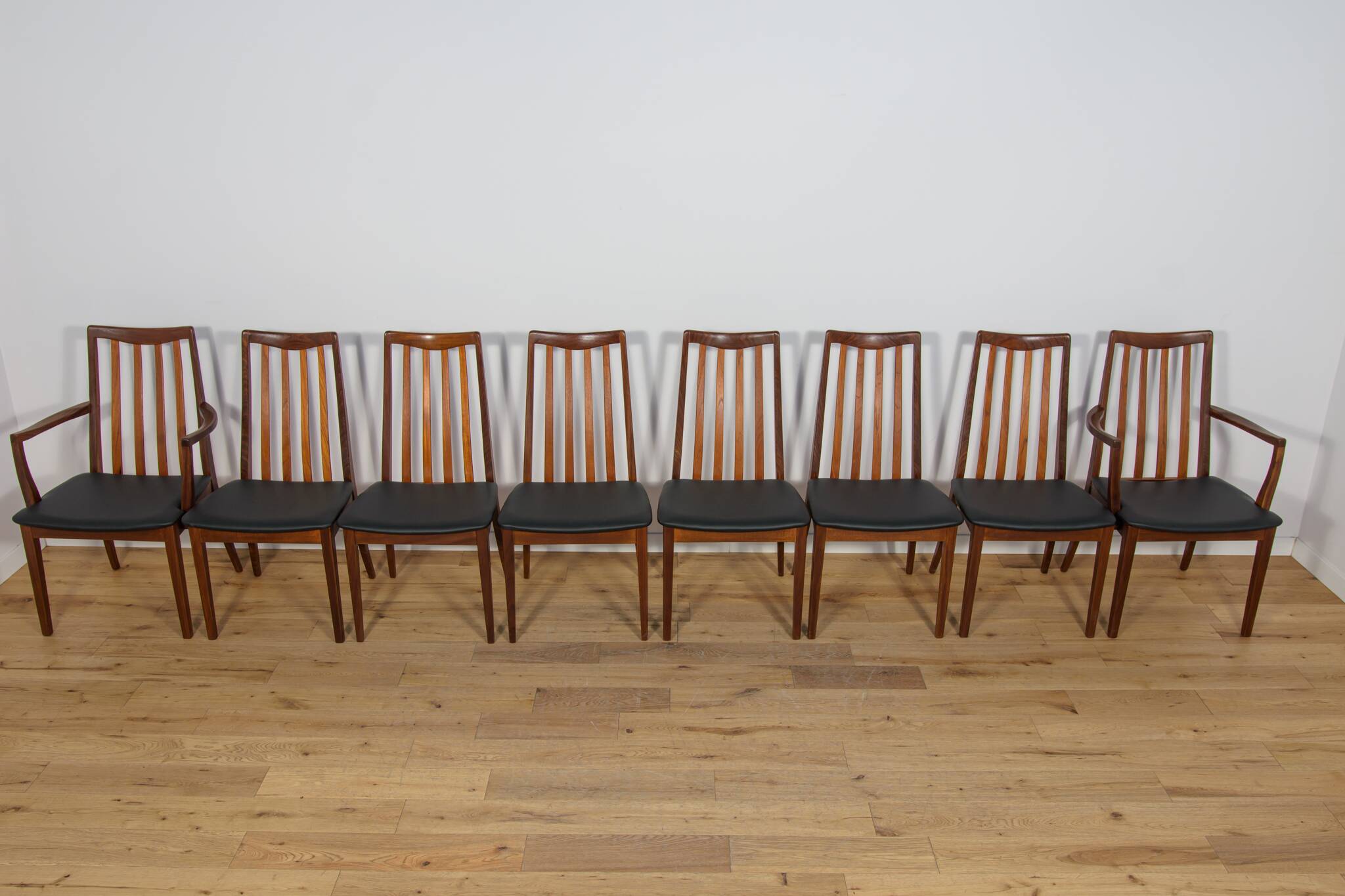 Mid-Century Teak and Leather Dining Chairs by Leslie Dandy for G-Plan, 1960