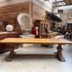 Large monastery-style table in aged fir.