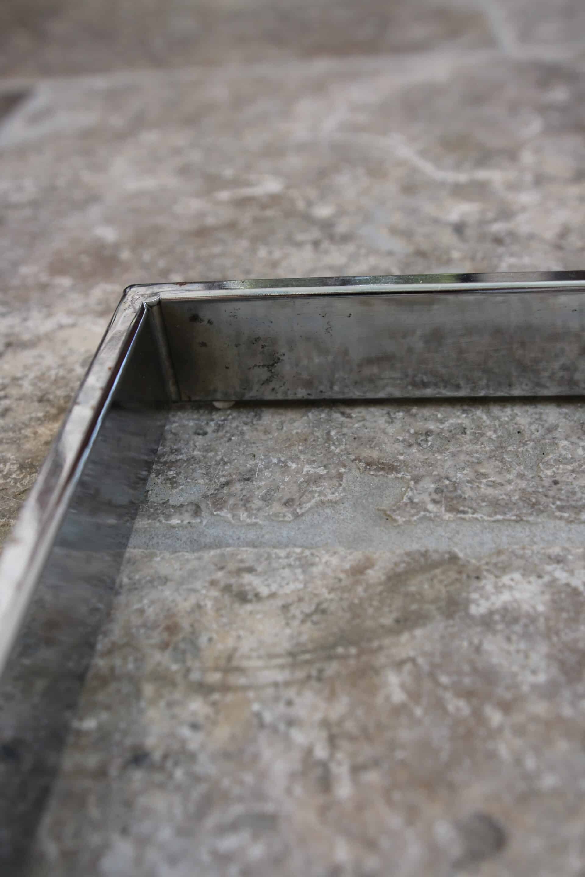 Table d’appoint verre, chrome  « Gebra », années 80, étiquette d'origine
