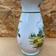 Old vase e. tessier the unicorn white ceramic painted decor vintage