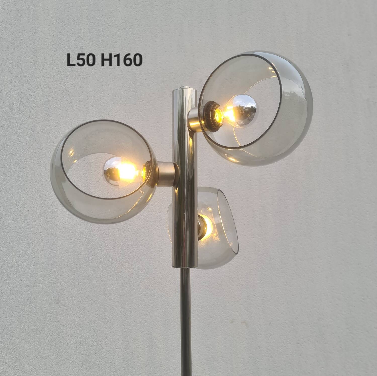 Vintage 1970s space age 3-light floor lamp