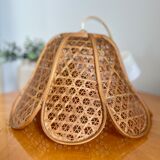 Vintage wicker rattan pendant lamp