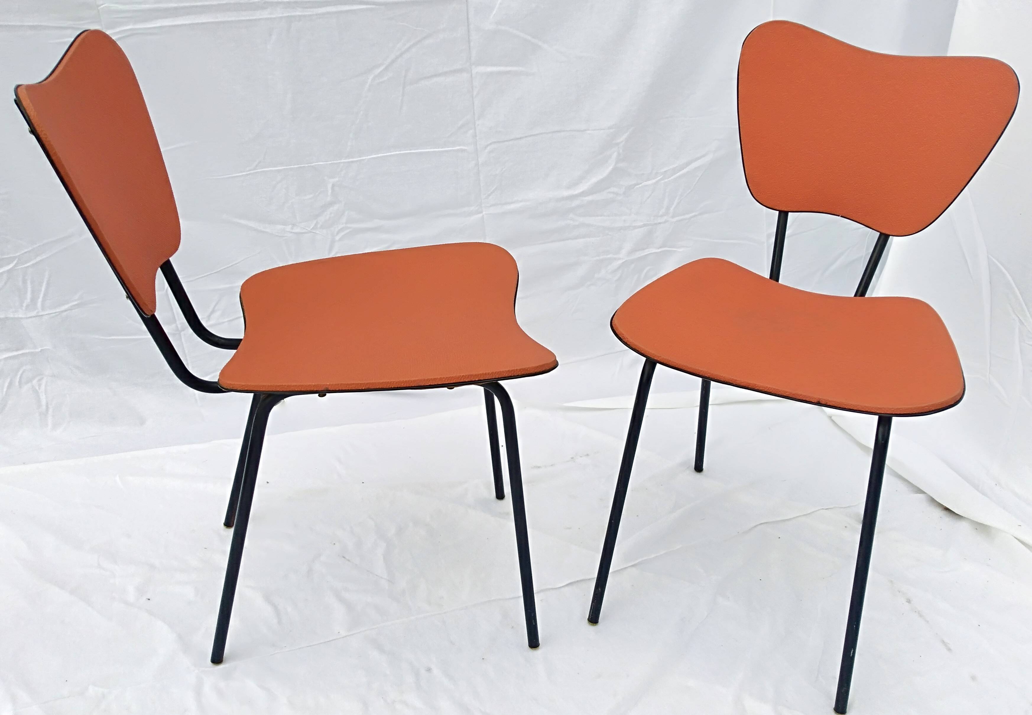Pair of 60s chairs with skai covering