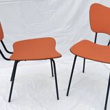 Pair of 60s chairs with skai covering