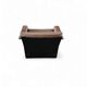 2 x Black shell & brown leather 620 chair programme lounge chair by Dieter Rams for Vitsoe, 1980s, top condition