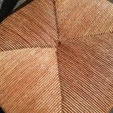 Pair of brutalist wood mulched chairs