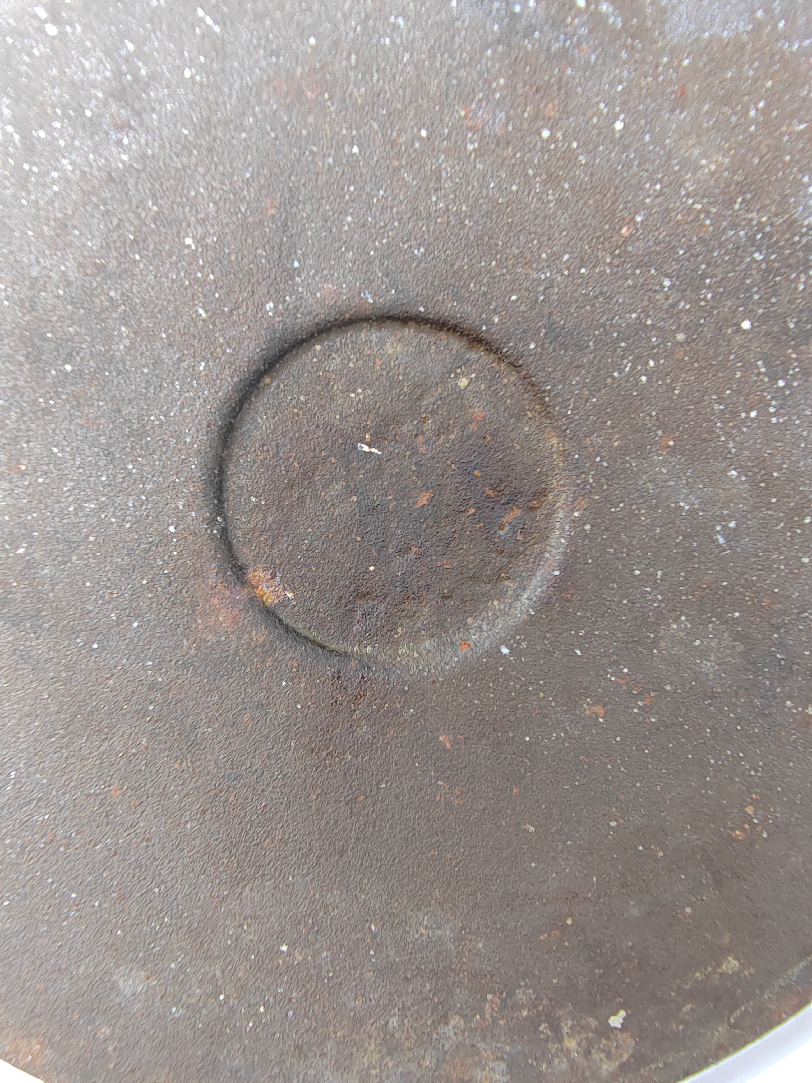 Enamelled cast iron fondue pan