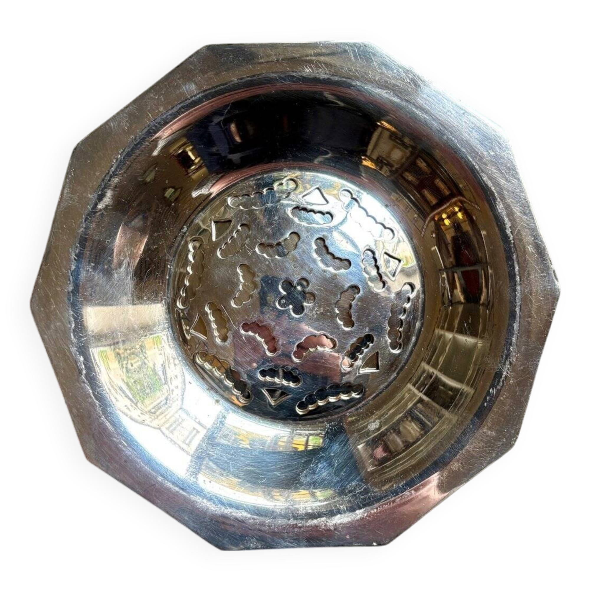 Coquillor butter dish in silver metal