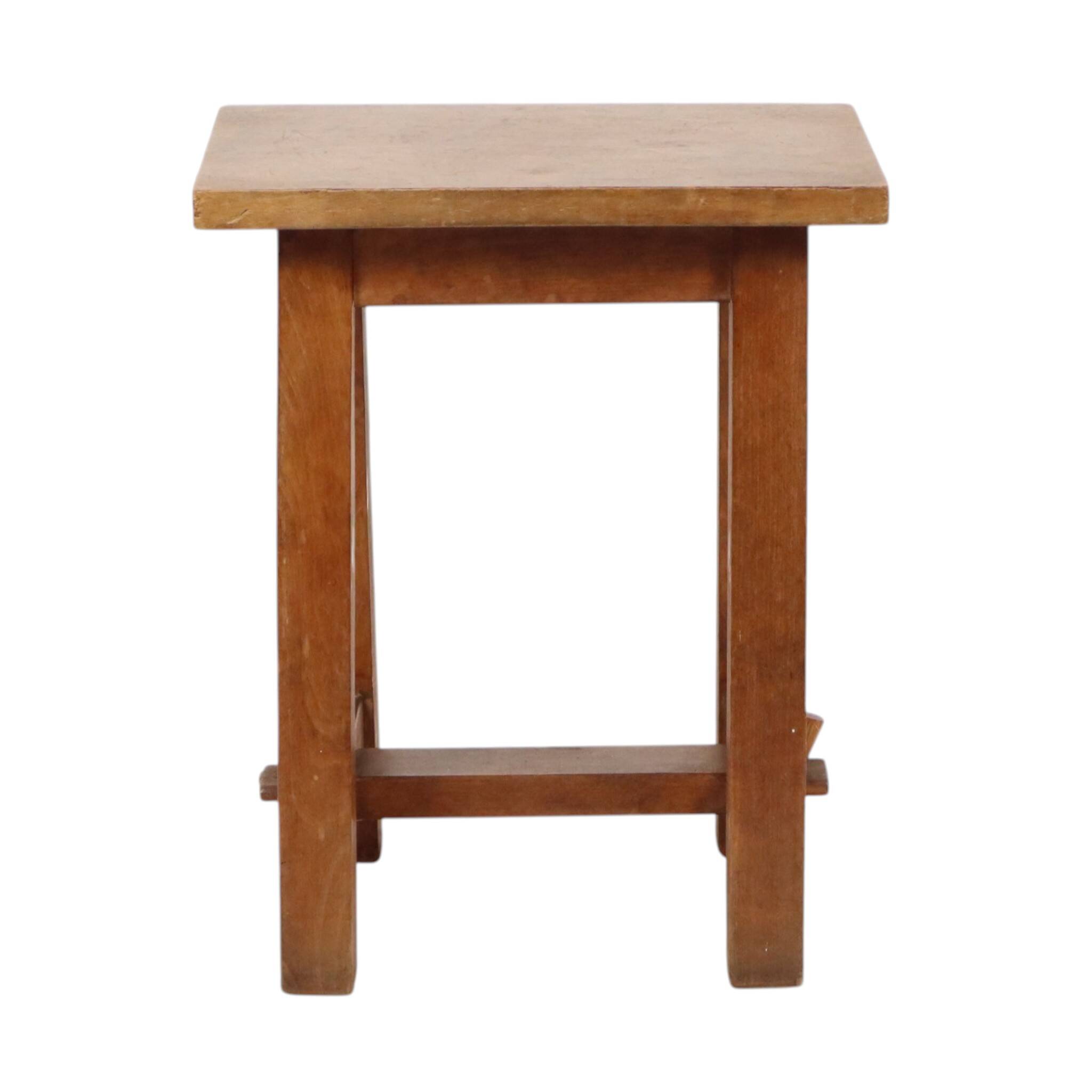 Charming Old Wooden Stool from Southern France – Rustic 1950s Style