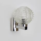 Vintage space age 60s wall light in chrome metal