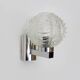 Vintage space age 60s wall light in chrome metal