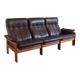 Brown leather 3-seater sofa, Sven Ellekaer for Skipper, 1982.