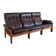 Brown leather 3-seater sofa, Sven Ellekaer for Skipper, 1982.