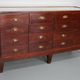 Antique English oak and glass counter/display cabinet, circa 1920-1930