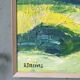 Mid-Century Modern Swedish "Waves" Vintage Abstract Oil Painting, Framed