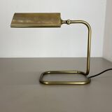 Cubic Modernist Brass Metal Table Light by Florian Schulz, Germany, 1970s