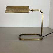 Lampe de table cubique moderniste en laiton et métal par Florian Schulz, Allemagne, années 1970