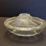 Vintage glass butter dish