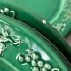 Vintage green dessert plates “Vines”