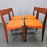 Set of Four Rare Teak PIA Chairs by Poul Cadovius, Girsberger, Denmark, 1960s