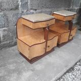 Pair of art deco bedsides