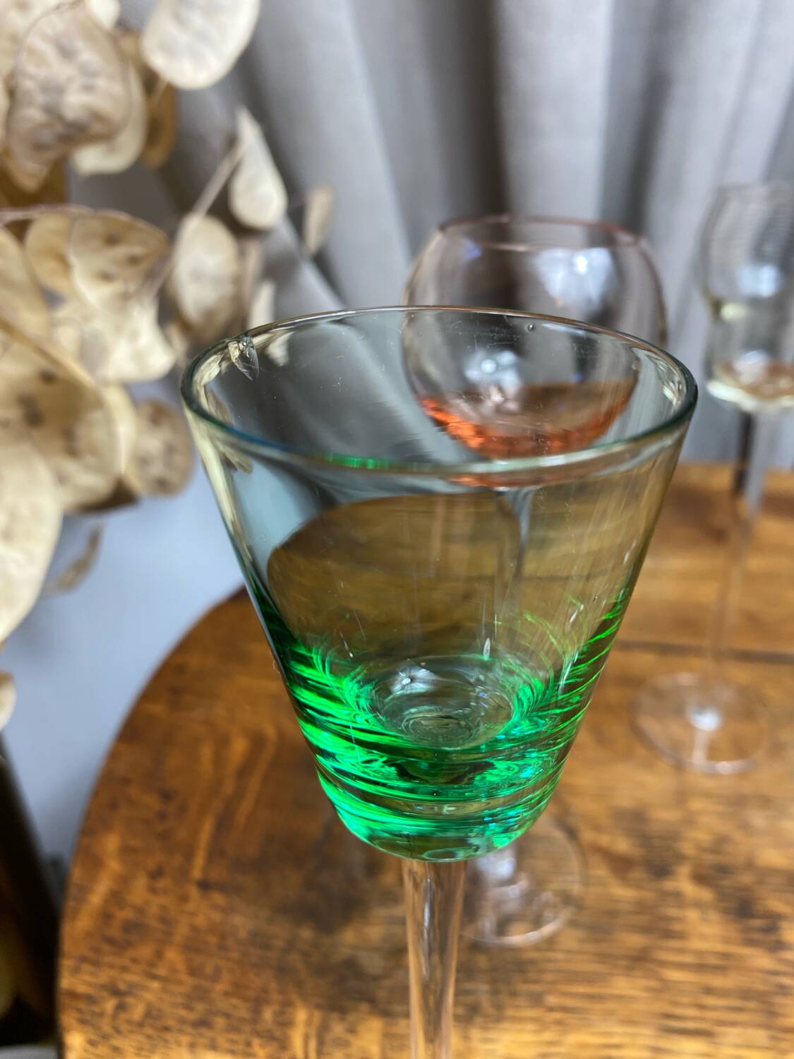 Blown glass liqueur glasses