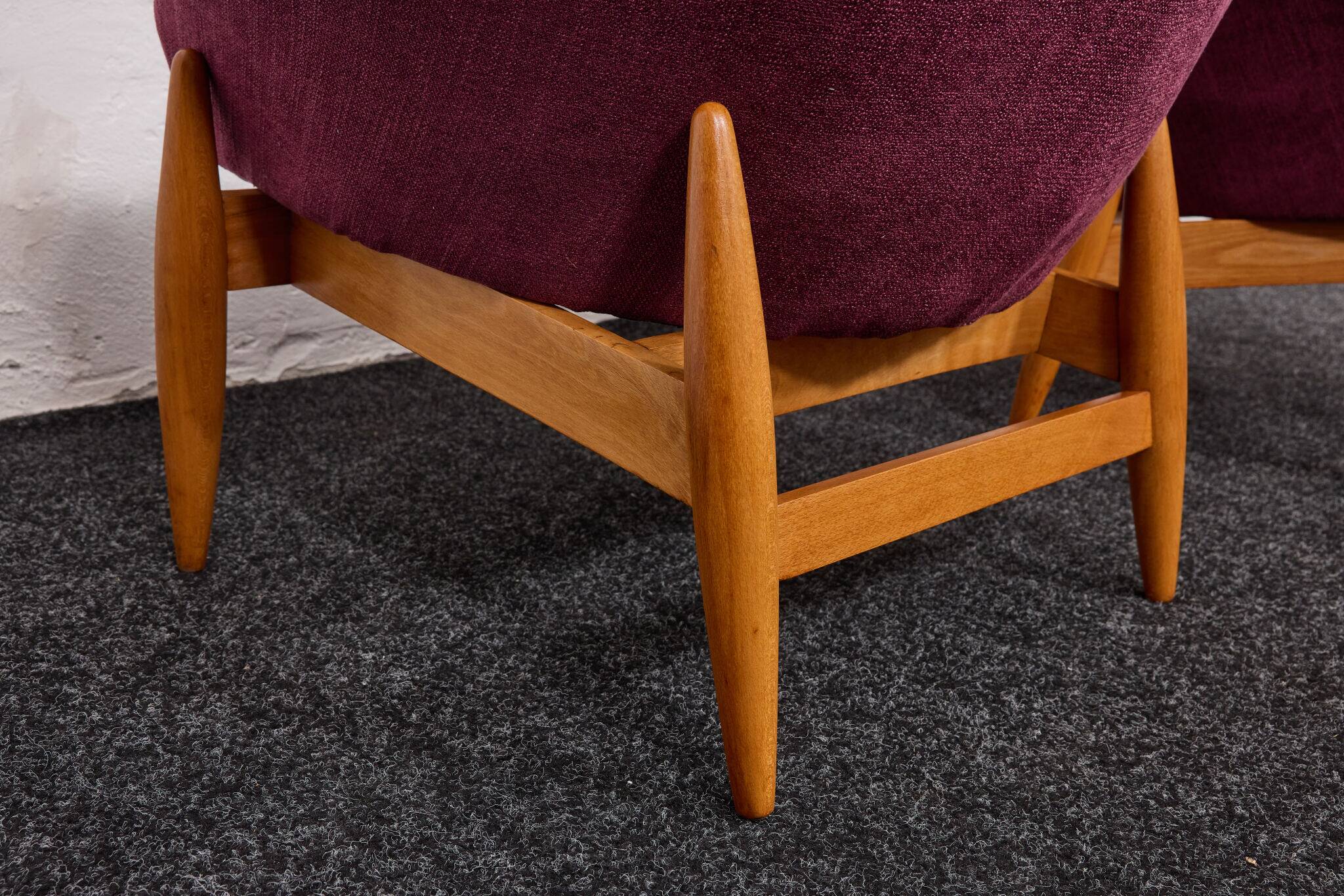 Lounge Chairs in Hand-Stitched Jacquard Upholstery by Sándor Palócz, 1968