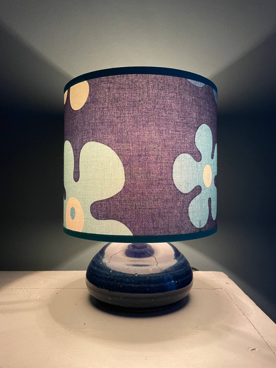 Vintage blue table lamp